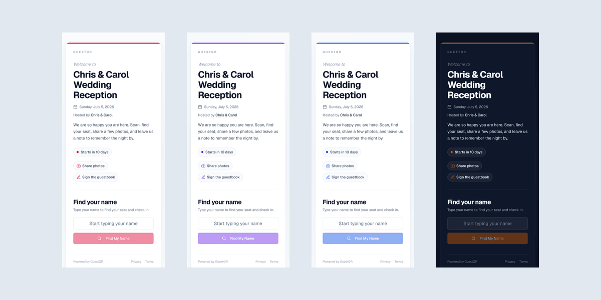How to Theme Your Event: Colors, Dark Mode & Cover Images