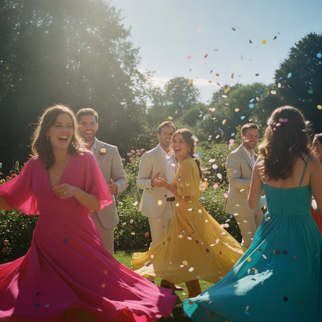 Guests dancing at the reception